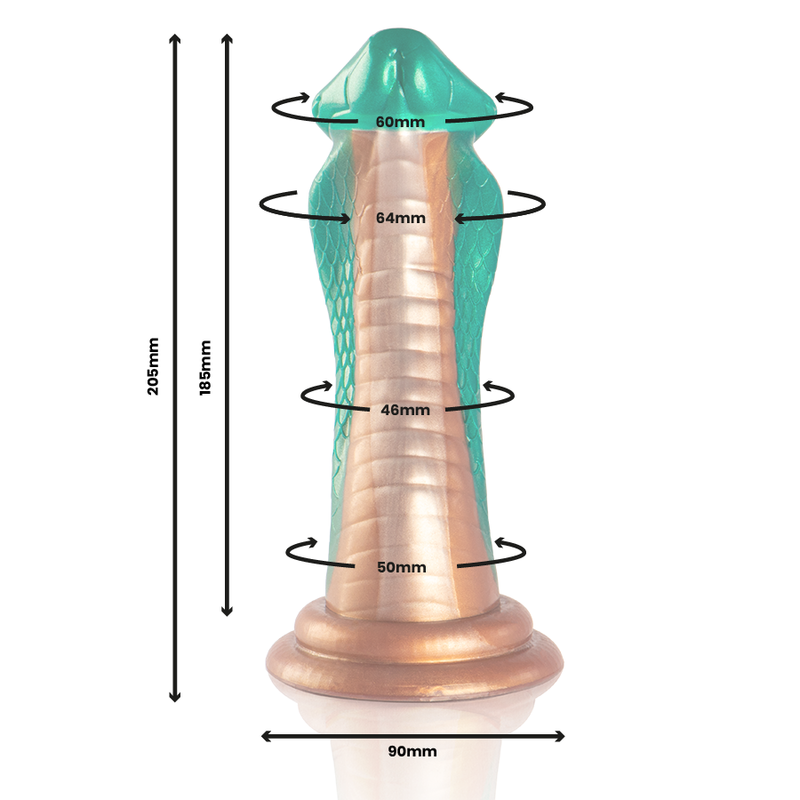 DILDO IN SILICONE PREMIUM, BASE SICURA 90MM