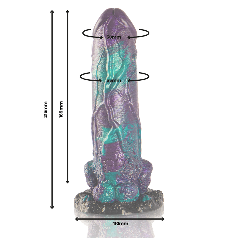 DILDO SCOLPITO IN SILICONE, STIMOLAZIONE INTENSA, DESIGN MITOLOGICO
