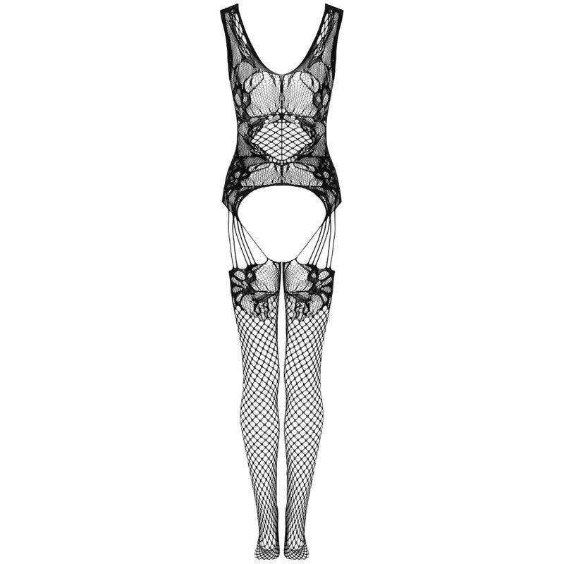 BODYSTOCKING NERO IN RETE, ELEGANTE E SENSUALE, TAGLIA UNICA