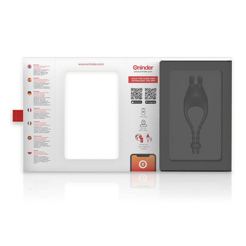 ONINDER - PAMPA ANELLO VIBRANTE RICARICABILE CON STIMOLATORE CLITORIDEO 10 VELOCITÀ APP GRATUITA