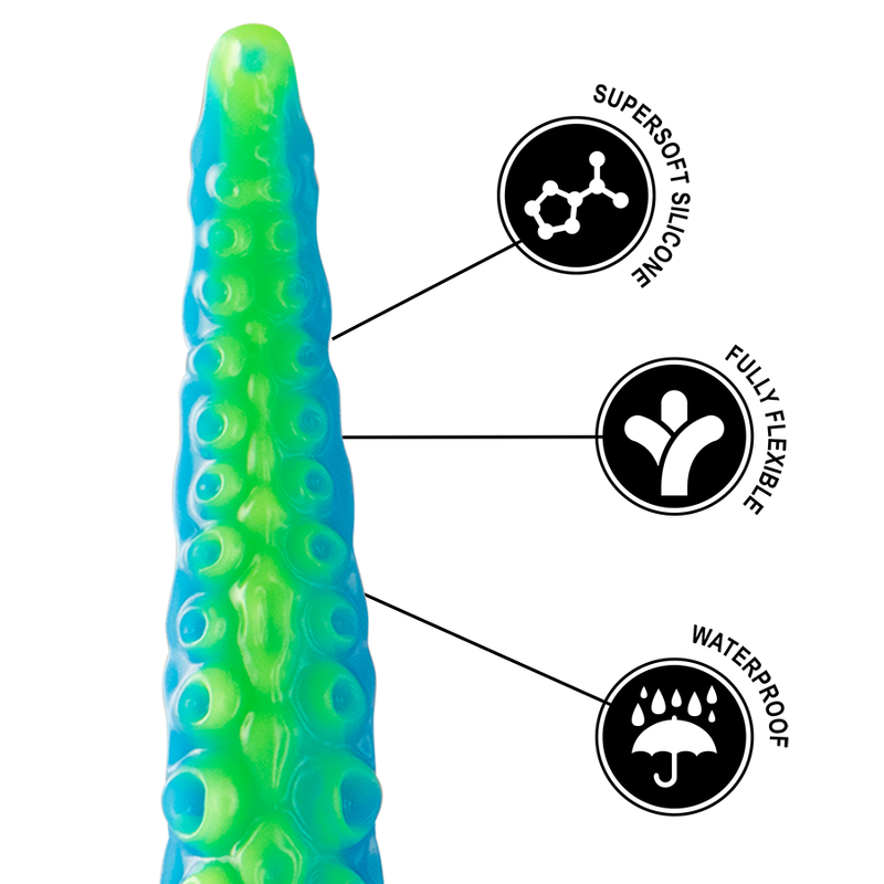 DILDO FLUORESCENTE E REALISTICO, SILICONE PREMIUM