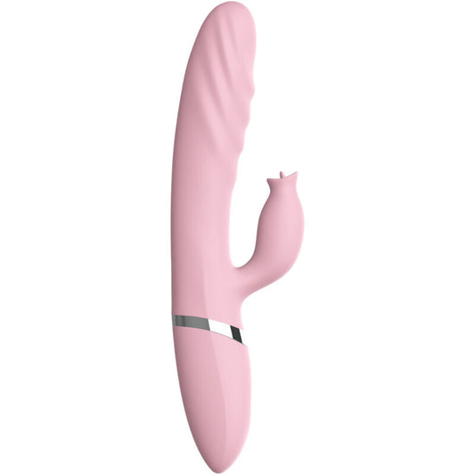 ARMONY - VIBRATORE MOVIMENTO SU E GIU' CON LINGUA RISCALDANTE  ROSA