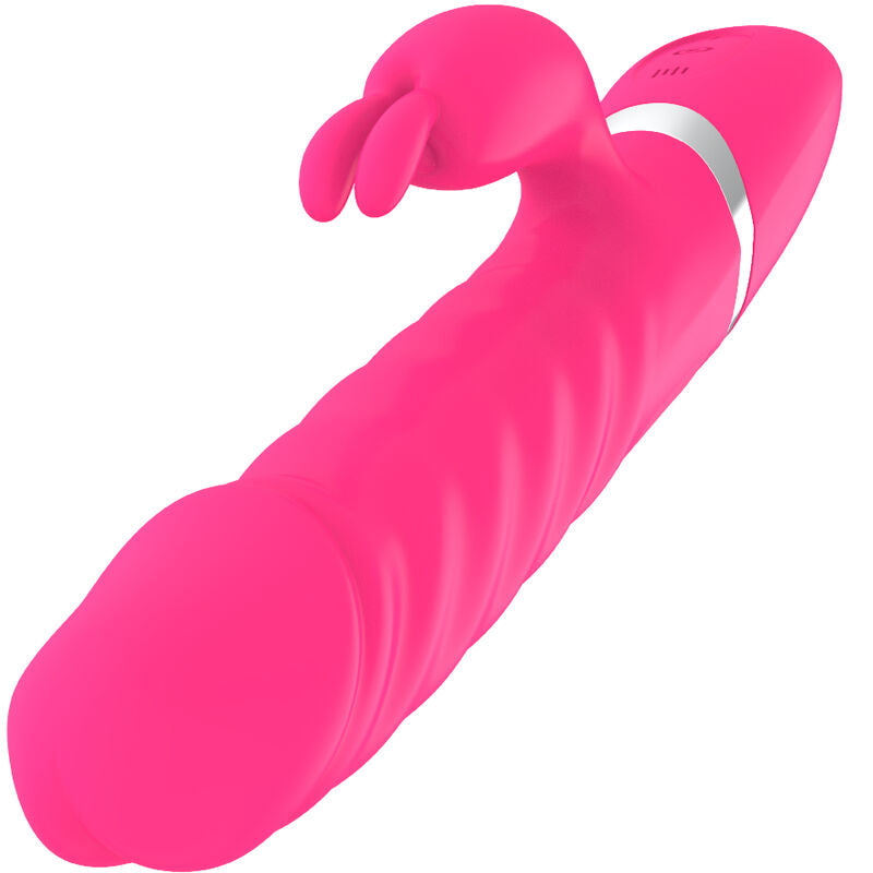 ARMONY - VIBRATORE RISCALDANTE CON RABBIT E MOVIMENTO DI SPINTA NASTY FUCSIA