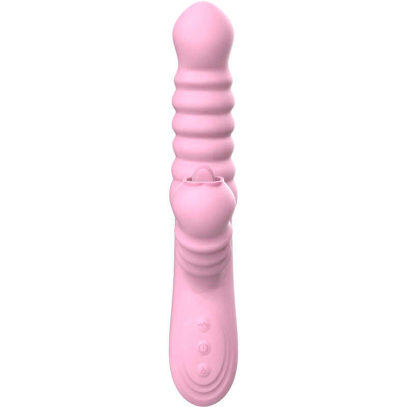 ARMONY - VIBRATORE MULTIFUNZIONE CON LINGUA STIMOLANTE RISCALDANTE ROSA