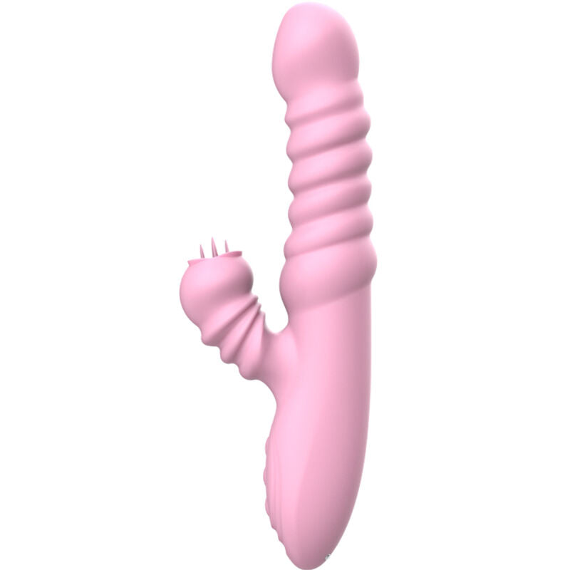 ARMONY - VIBRATORE MULTIFUNZIONE CON LINGUA STIMOLANTE RISCALDANTE ROSA