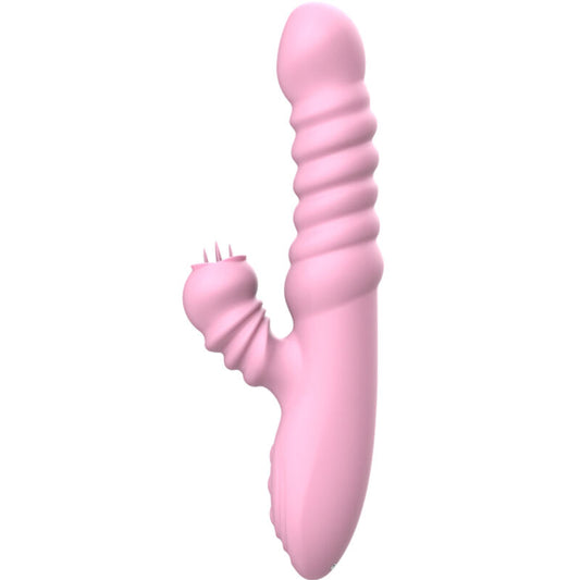 ARMONY - VIBRATORE MULTIFUNZIONE CON LINGUA STIMOLANTE RISCALDANTE ROSA