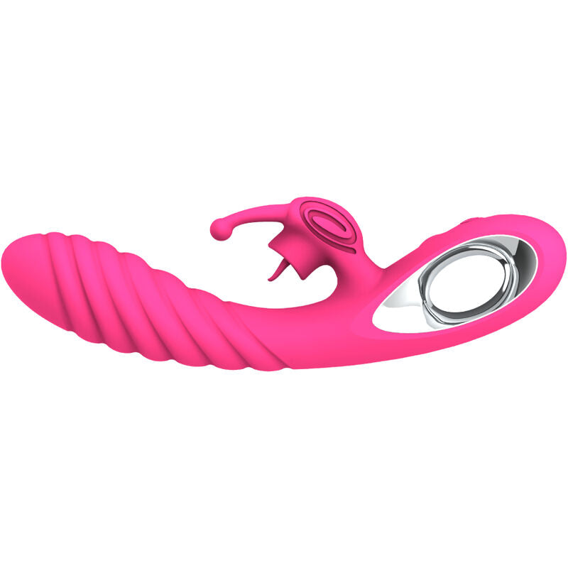 ARMONY -  VICKY VIBRATORE RABBIT CON IMPUGNATURA AD  ANELLO FUCSIA 