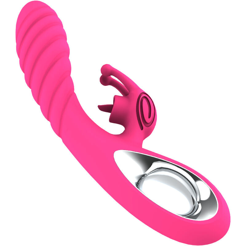 ARMONY -  VICKY VIBRATORE RABBIT CON IMPUGNATURA AD  ANELLO FUCSIA 