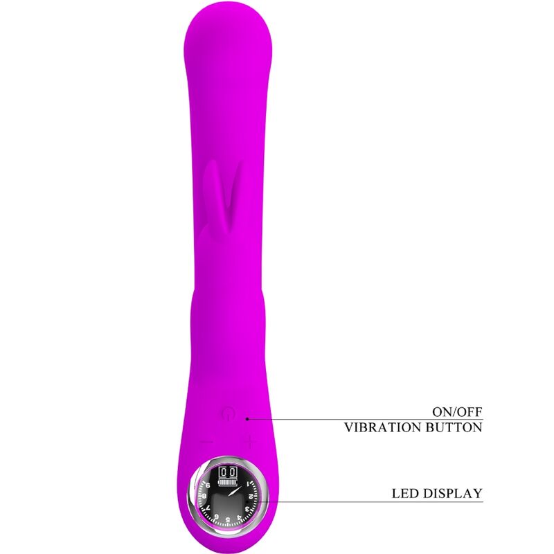 PRETTY LOVE - VIBRATORE SKYLAR CON STIMOLATORE FUCSIA