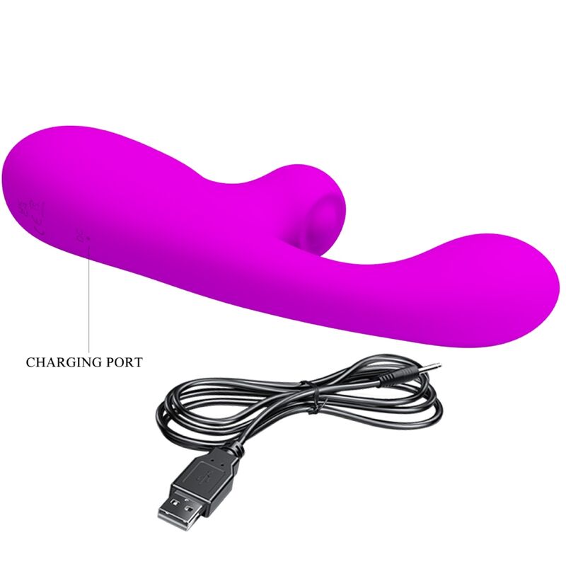 PRETTY LOVE - VIBRATORE SKYLAR CON STIMOLATORE FUCSIA