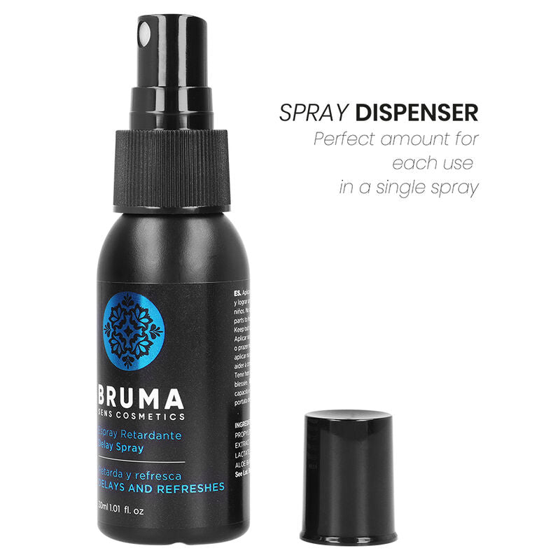 SPRAY RITARDANTE E RINFRESCANTE, FORMULA INNOVATIVA, EROGATORE PRECISO