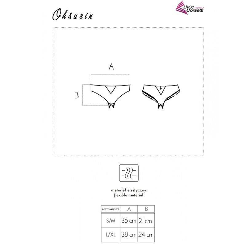LIVCO CORSETTI FASHION - OKSURIN PANTY CON APERTURA NERO