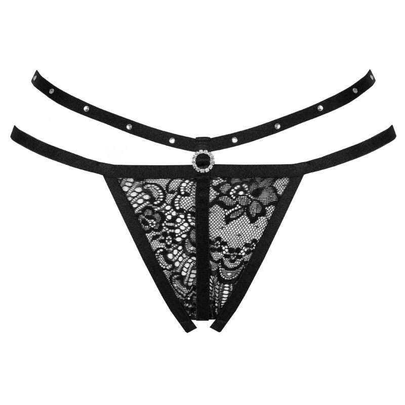LIVCO CORSETTI FASHION - NOMADE TANGA CROTCHLESS NERO