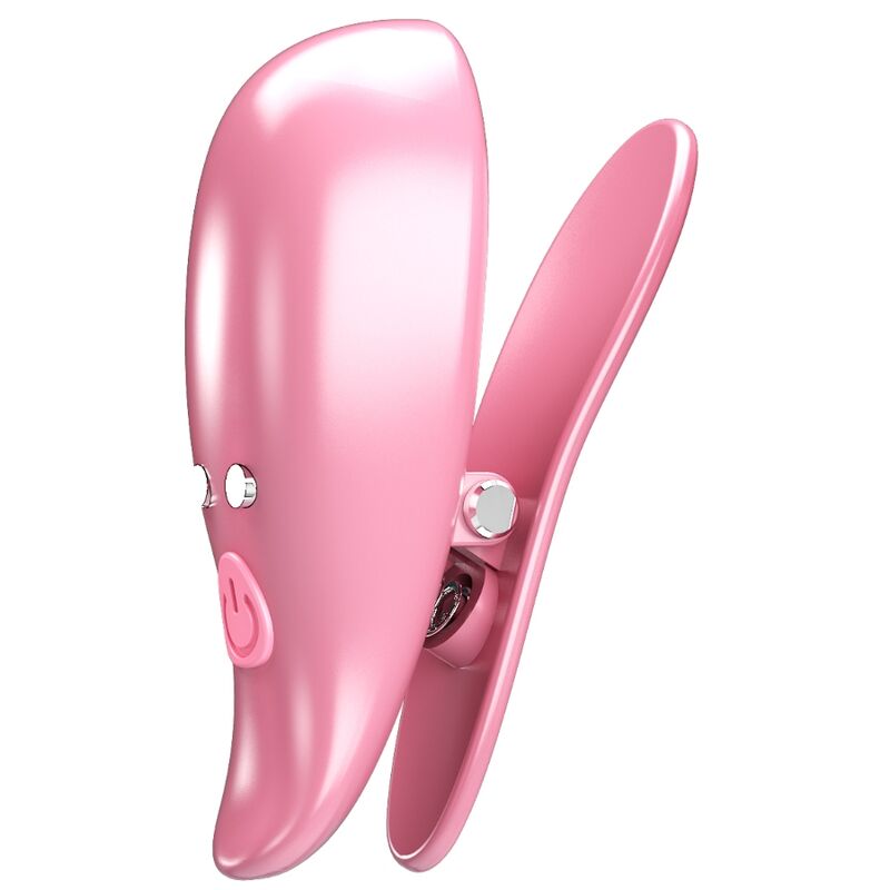 PRETTY LOVE - MORSETTI PER CAPEZZOLI VIBRANTI A FOGLIA ROSA