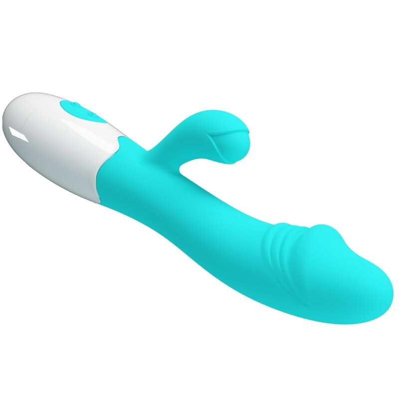 PRETTY LOVE - VIBRATORE SNAPPY CON G SPOT  30 FUNZIONI VERDE ACQUA