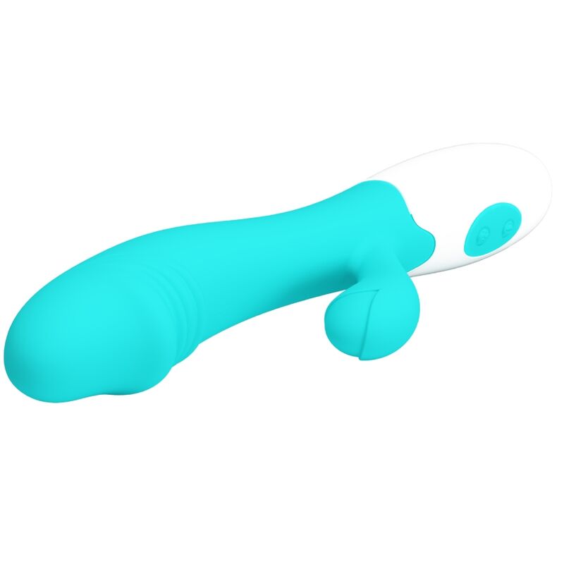 PRETTY LOVE - VIBRATORE SNAPPY CON G SPOT  30 FUNZIONI VERDE ACQUA