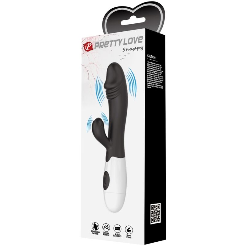 PRETTY LOVE - VIBRATORE SNAPPY CON G SPOT  30 FUNZIONI NERO