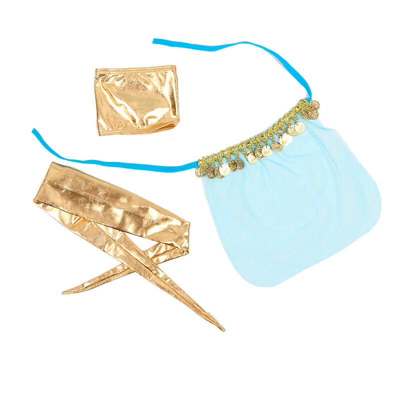 SET LINGERIE BLU STILE INDIA, BRALETTE SENSUALE CON PAILLETTES