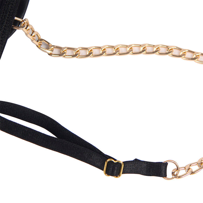 SUBBLIME - BODY CON BRETELLE A CATENA NERO S/M 950514