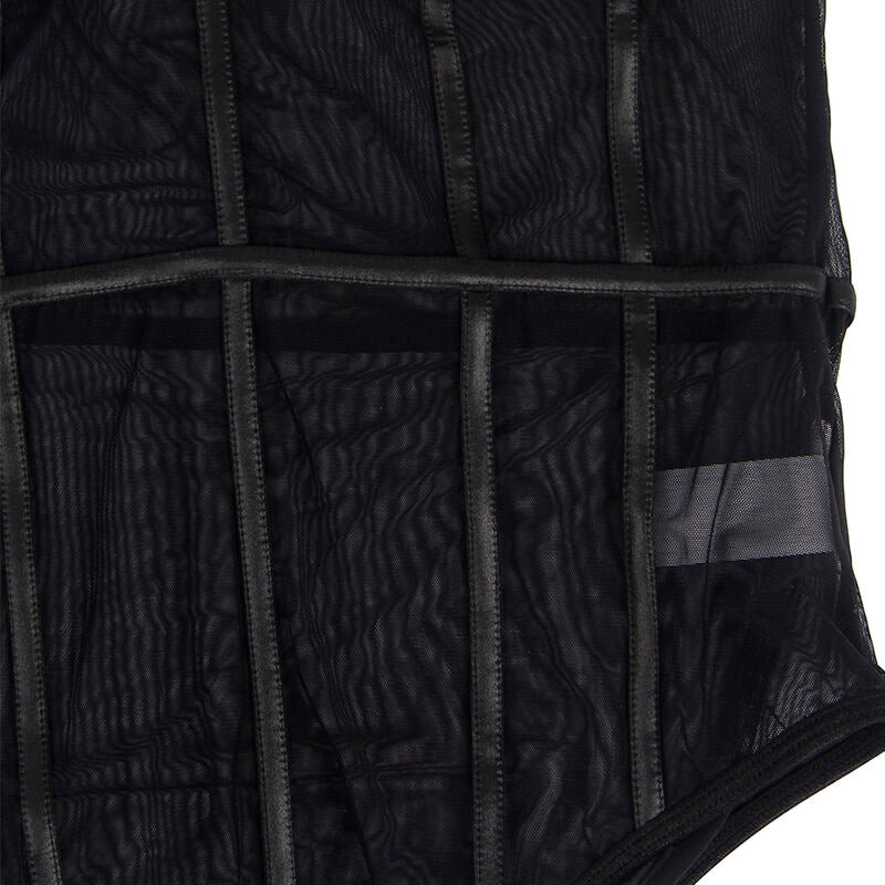 SUBBLIME - BODY CON BRETELLE A CATENA NERO S/M 950514