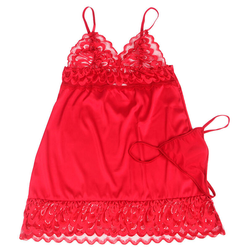 BABYDOLL IN PIZZO FLOREALE, ELEGANTE E SENSUALE, PERFETTO COMFORT
