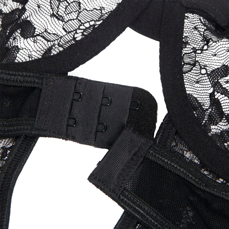 SUBBLIME - BODY CON REGGICALZE E DETTAGLIO IN PIZZO NERO S/M 950613