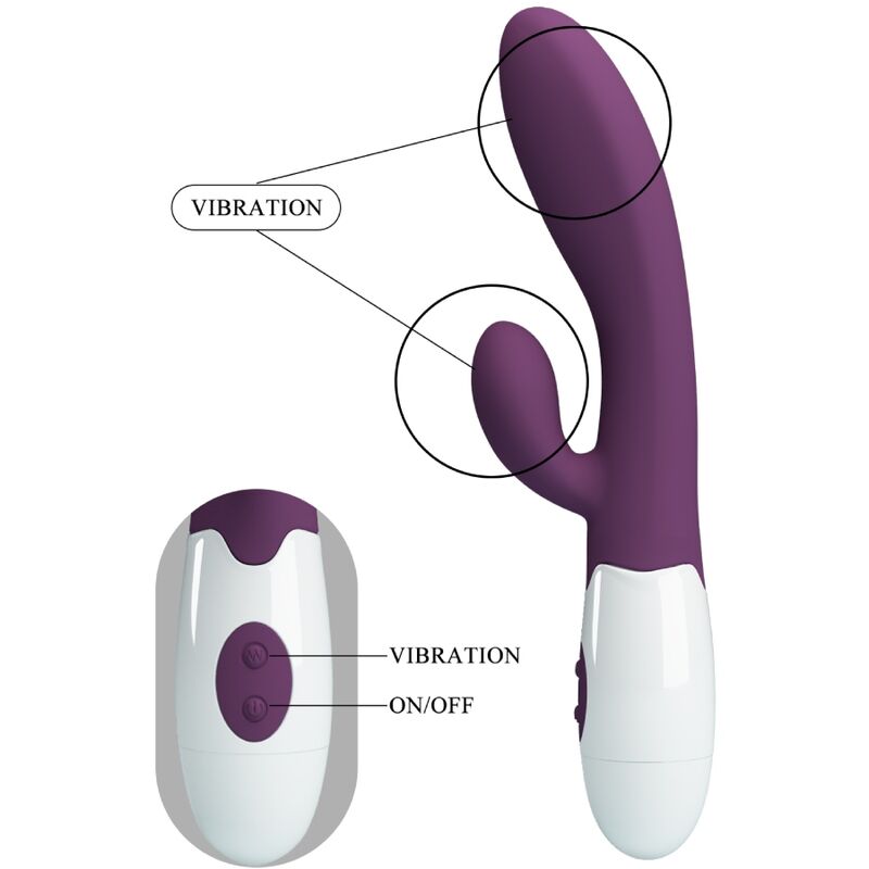 PRETTY LOVE - ALVIS VIBRATORE  RABBIT E PUNTO G VIOLA