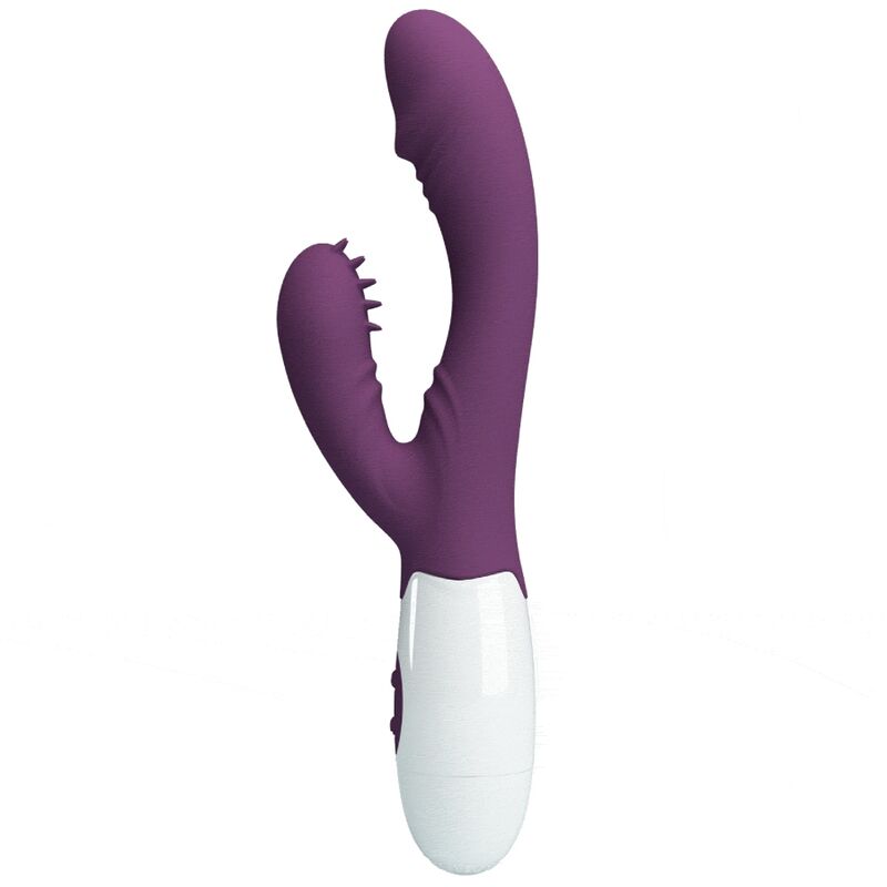PRETTY LOVE - VIBRATORE ANDRE CON RABBIT E STIMOLATORE DEL PUNTO G VIOLA
