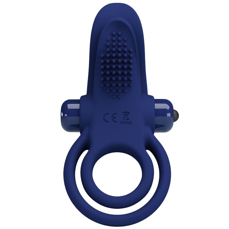 PRETTY LOVE - ANELLO PENE DOPPIO BRONSON CON VIBRAZIONE BLU