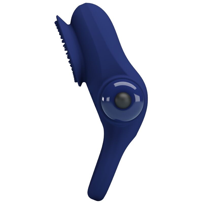 PRETTY LOVE - ANELLO PENE VIBRANTE CON STIMOLATORE CLITORIDEO BLU