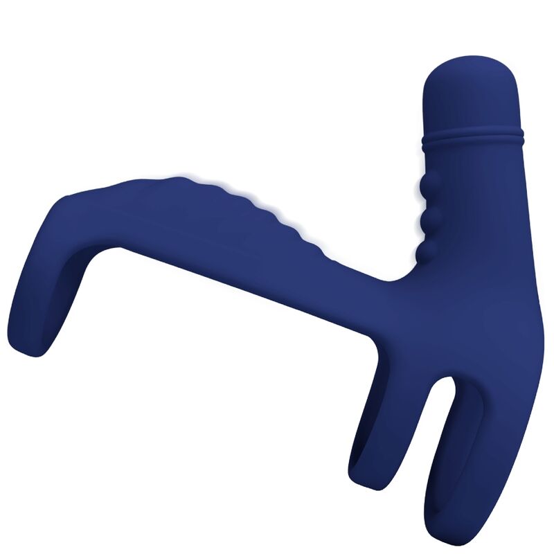 PRETTY LOVE - GUAINA PENE ELASTICA ELISH CON ANELLO VIBRANTE IN SILICONE BLU