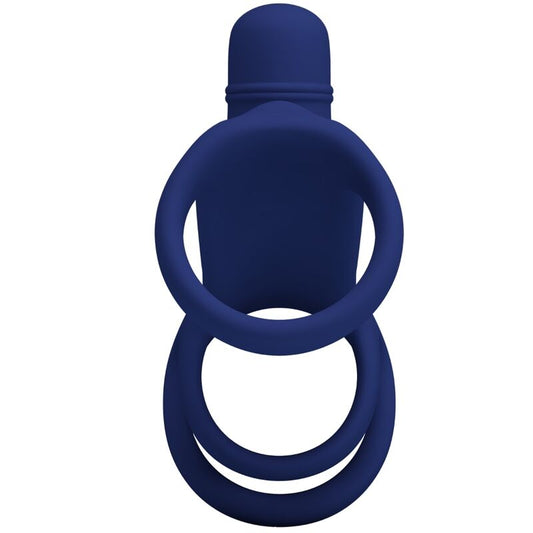 PRETTY LOVE - GUAINA PENE ELASTICA ELISH CON ANELLO VIBRANTE IN SILICONE BLU