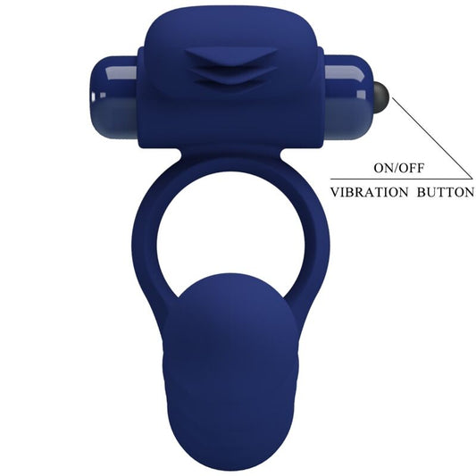 PRETTY LOVE - AJMAL ANELLO PENE VIBRANTE CON PLUG BLU