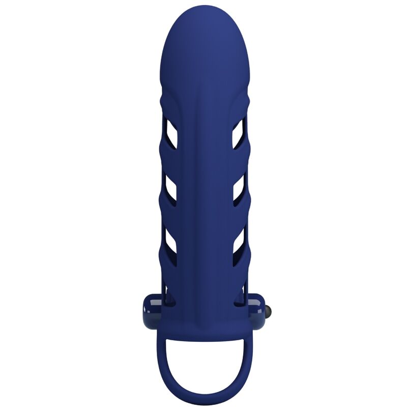 PRETTY LOVE - ANELLO PENE VIBRANTE ALTAF CON GUAINA IN SILICONE BLU