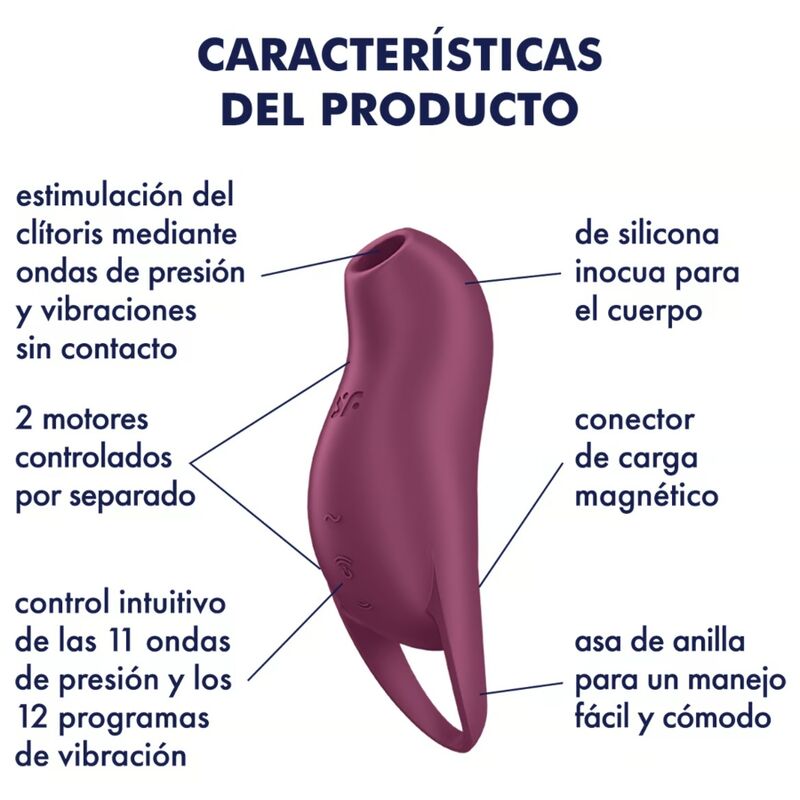 SATISFYER - POCKET PRO 1 STIMOLATORE SUCCHIA CLITORIDE VIOLA