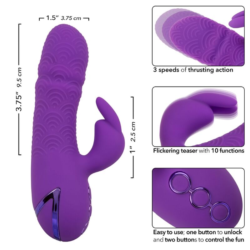 VIBRATORE DOPPIO RICARICABILE, STIMOLATORE CLITORIDEO, 10 FUNZIONI VIBRAZIONE