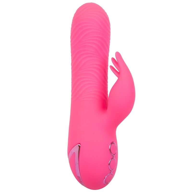 VIBRATORE DOPPIO STIMOLATORE, ROTAZIONE PERLE, 10 FUNZIONI VIBRAZIONE