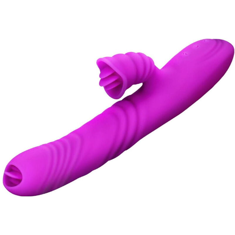 ARMONY - ANGELIA VIBRATORE MULTIFUNZIONE DOPPIA LINGUA EFFETTO CALORE VIOLA