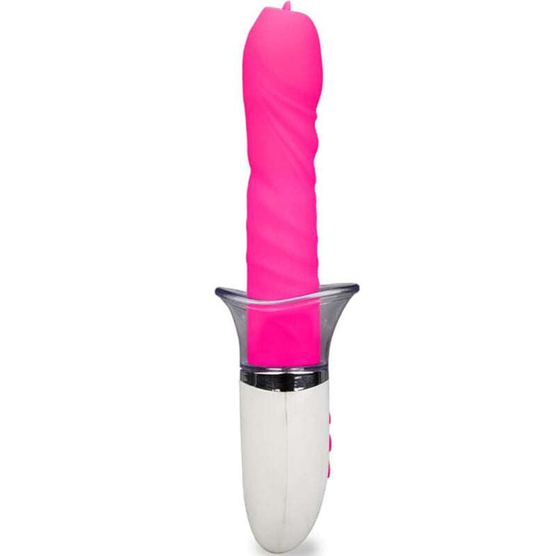 VIBRATORE CON ASPIRAZIONE, VIBRAZIONE E SPINTA, RICARICABILE