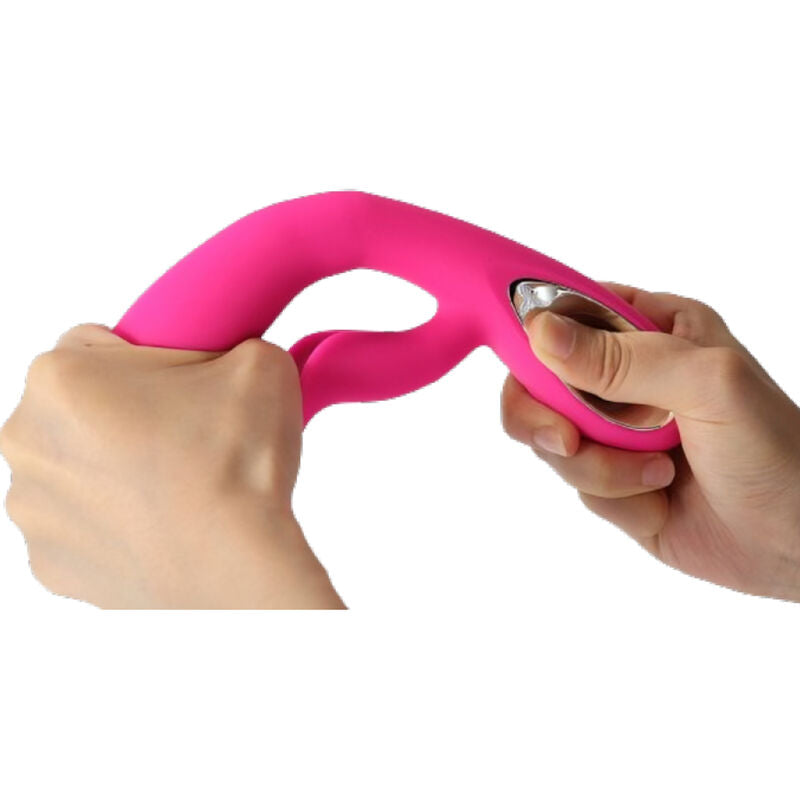 ARMONY - DARO VIBRATORE E STIMOLATORE CON IMPUGNATURA AD ANELLO FUCSIA