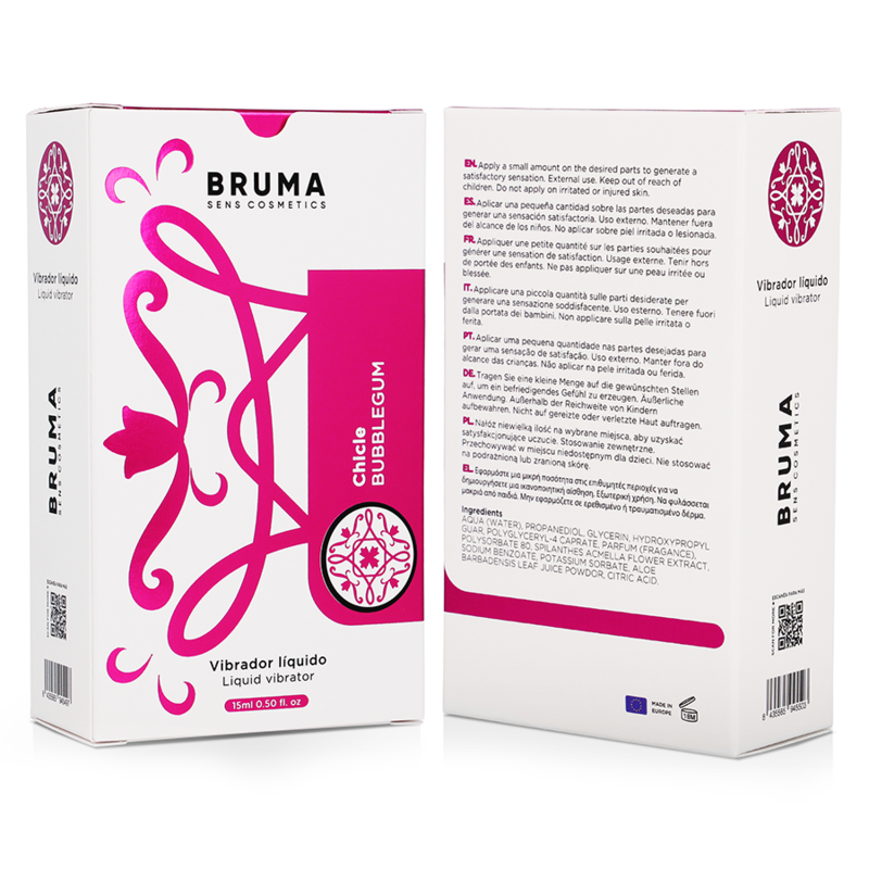 BRUMA - GEL VIBRATORE LIQUIDO AROMA BUBBLEGUM 15 ML