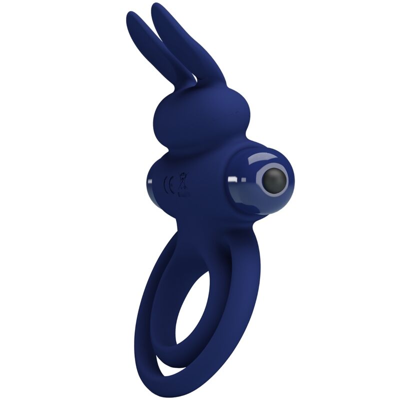 PRETTY LOVE - ANELLO PENE DOPPIO DAREY VIBRANTE CON RABBIT BLU
