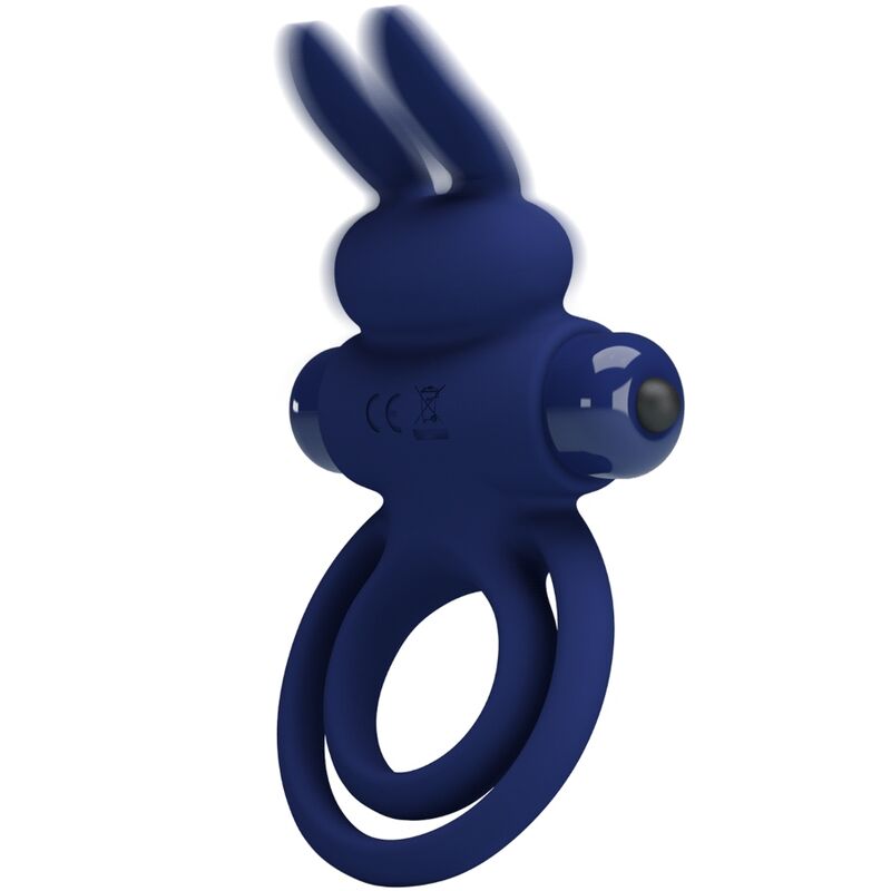 PRETTY LOVE - ANELLO PENE DOPPIO DAREY VIBRANTE CON RABBIT BLU