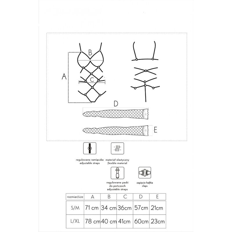 LIVCO CORSETTI FASHION - THIARA SET BODY + CALZE ROSSO S/M LC 20213