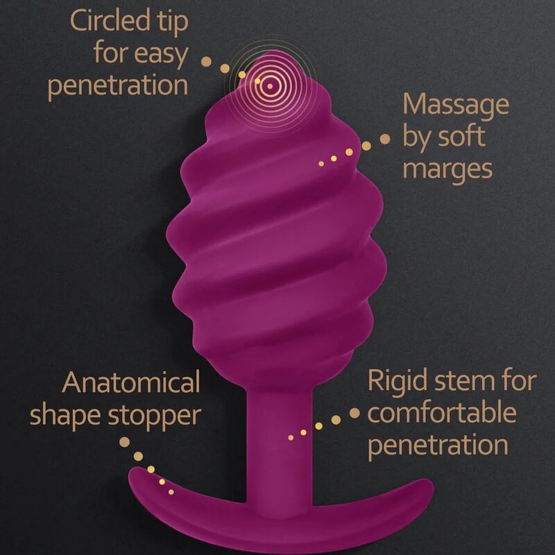 PLUG ANALE ROTANTE, SILICONE IPOALLERGENICO