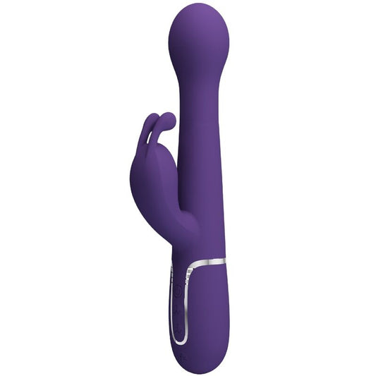 PRETTY LOVE - DEJON VIBRATORE RABBIT 3 IN 1 MULTIFUNZIONE CON SPINTA E ROTAZIONE VIOLA