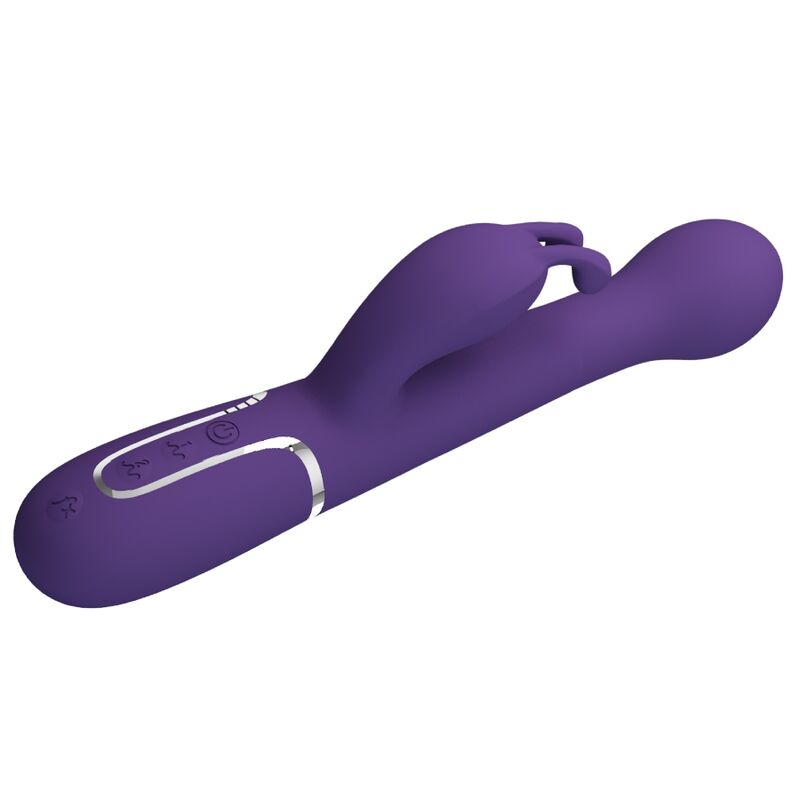 PRETTY LOVE - VIBRATORE DEJON CON RABBIT 3 IN 1 MULTIFUNZIONE CON SPINTA E ROTAZIONE VIOLA