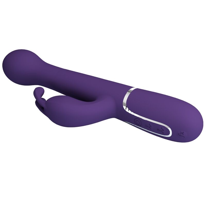 PRETTY LOVE - VIBRATORE DEJON CON RABBIT 3 IN 1 MULTIFUNZIONE CON SPINTA E ROTAZIONE VIOLA