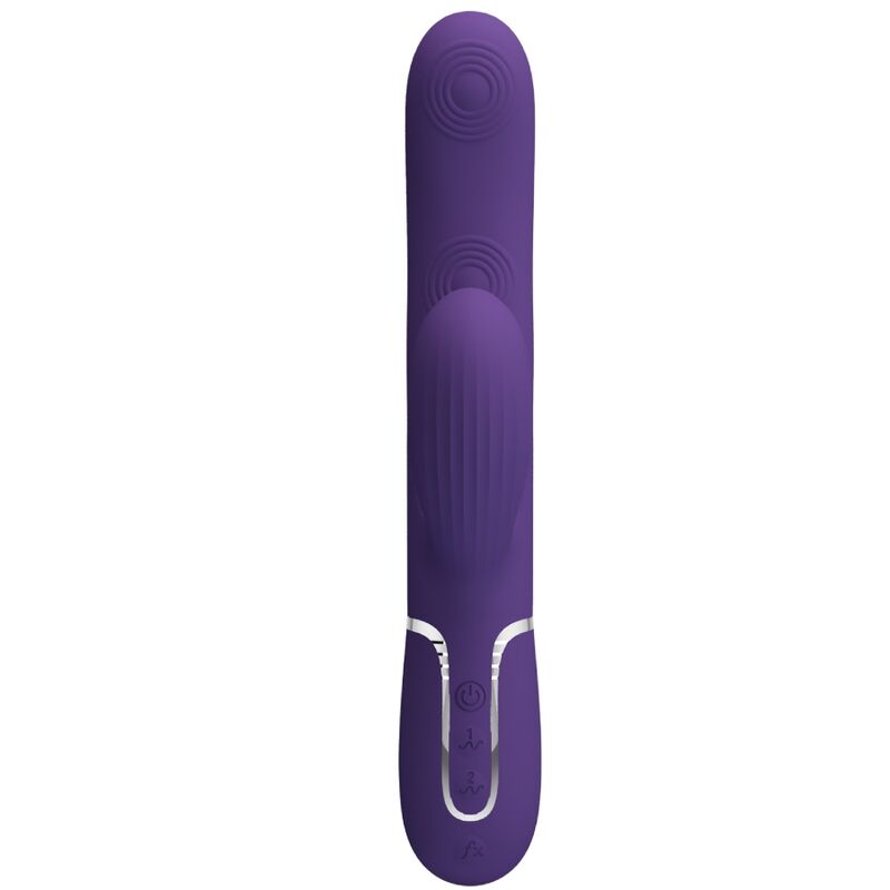 PRETTY LOVE - VIBRATORE PERLITA  MULTIFUNZIONE 3 IN 1 PUNTO G VIOLA