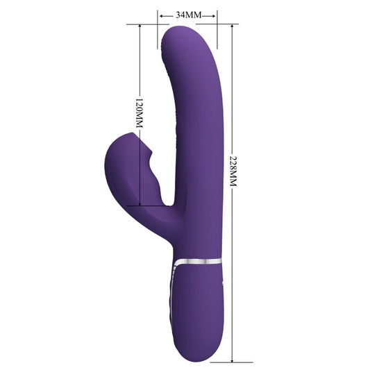 PRETTY LOVE - PERLITA VIBRATORE MULTIFUNZIONE 3 IN 1 PUNTO G VIOLA